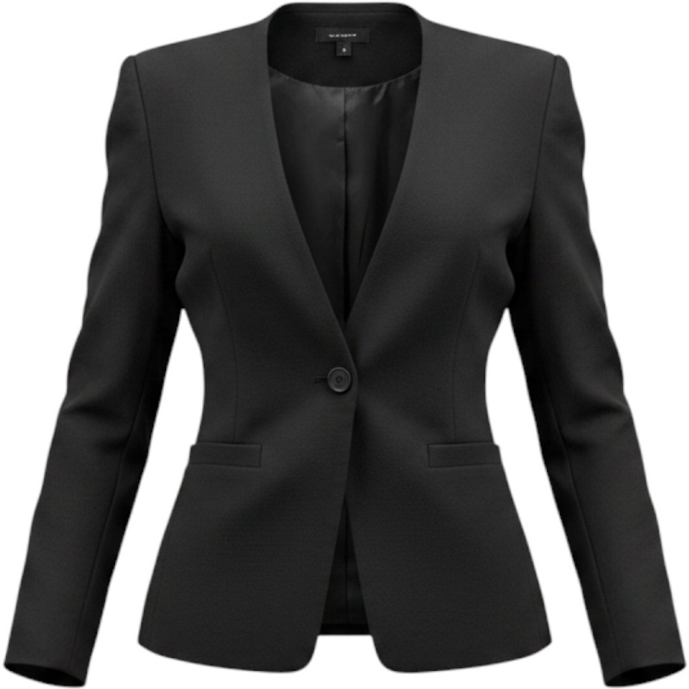 Scoop Womens Barrel Sleeve Blazer‎ Black Soot Single Button Jacket Medium NWT